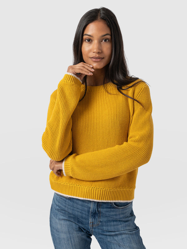 Remy Crop Sweater - Yellow