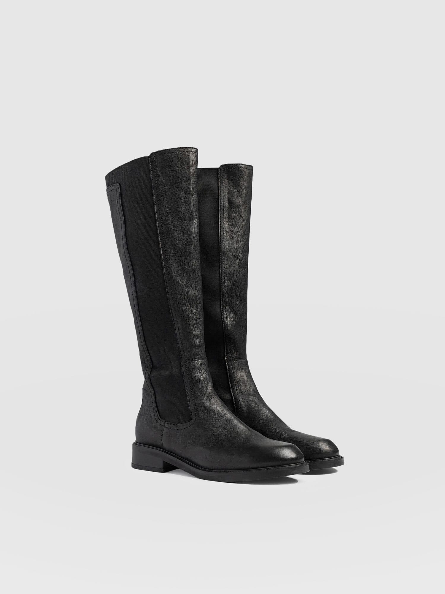 Evelyn Knee High Boot - Black