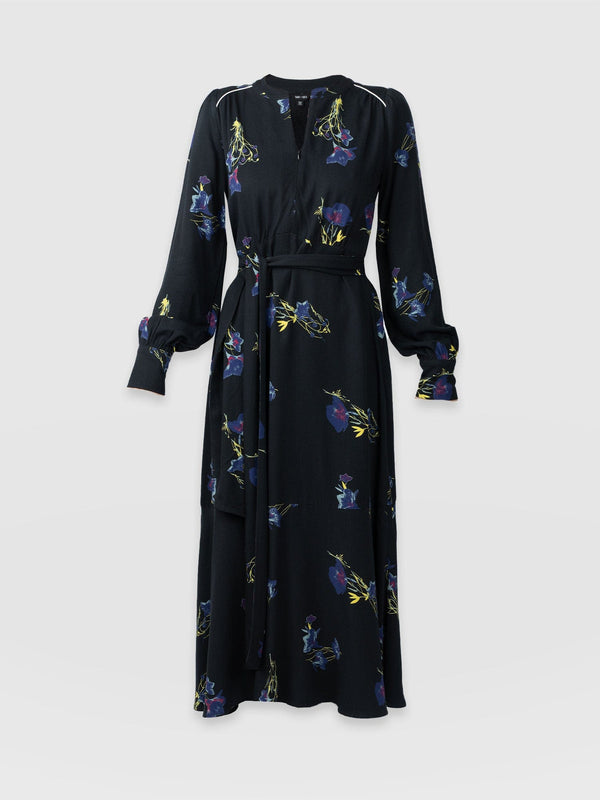 Adaline Zip Up Dress - Blue Lily Gardens