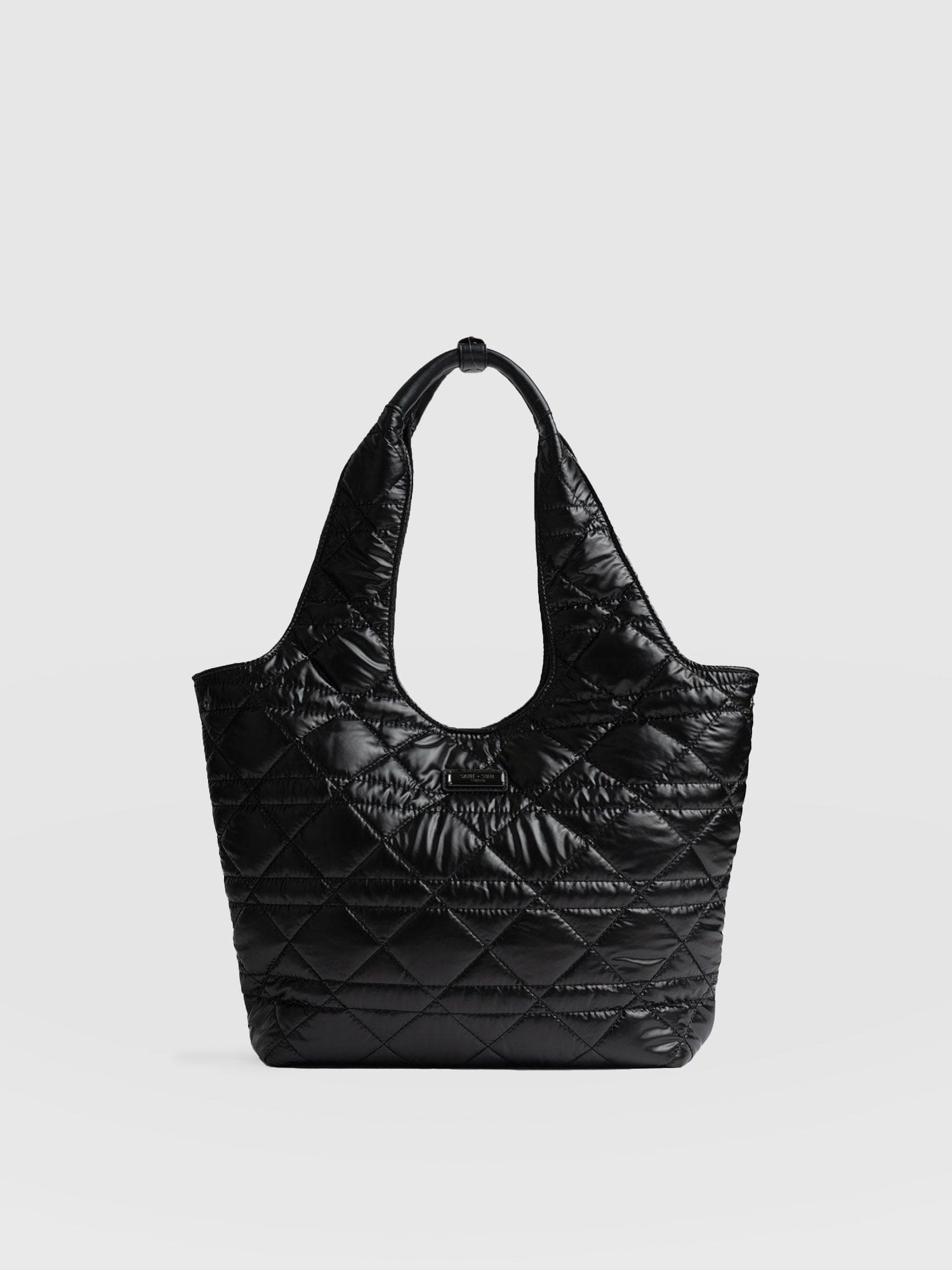 Stella Shoulder Tote Bag - Gloss Black