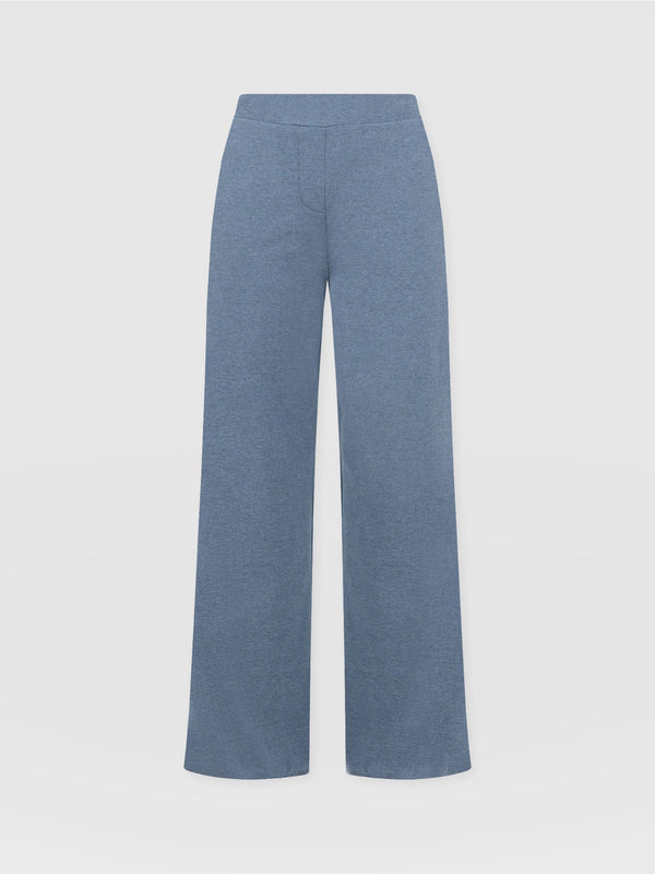 Keller Wide Leg Pant - Blue Melange