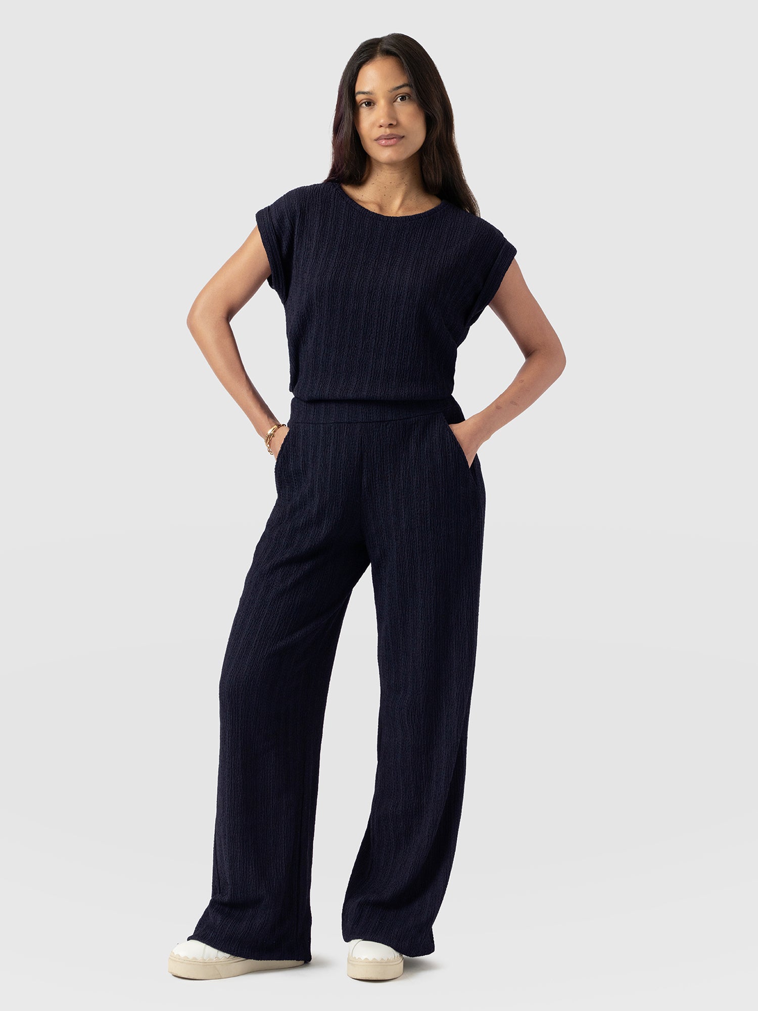 Victory Straight Leg Pant - Navy Textured