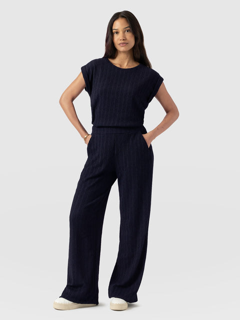 Victory Straight Leg Pant - Navy Textured