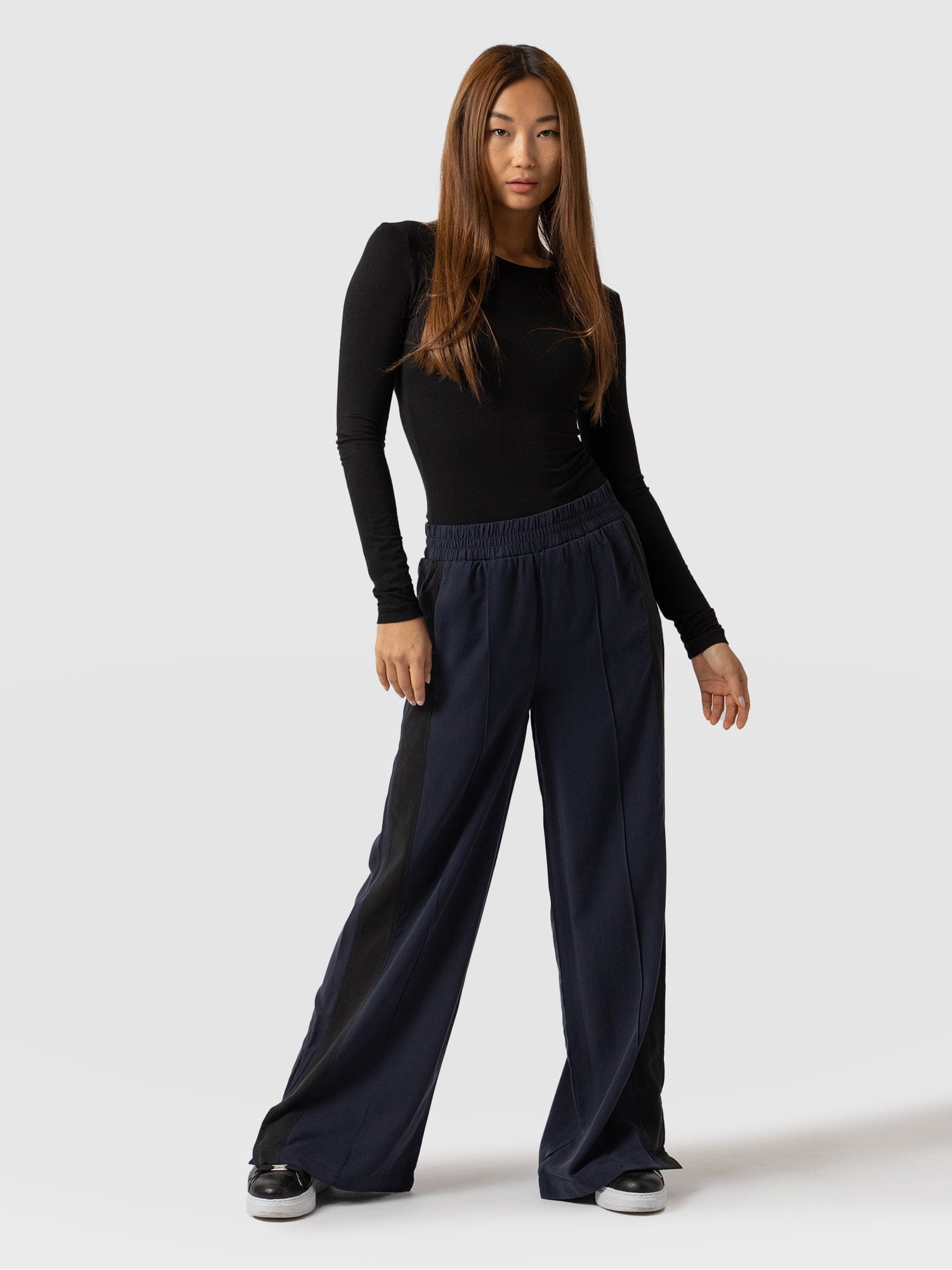 Adaline Wide Leg Pant Navy - Women's Pants | Saint + Sofia® USA