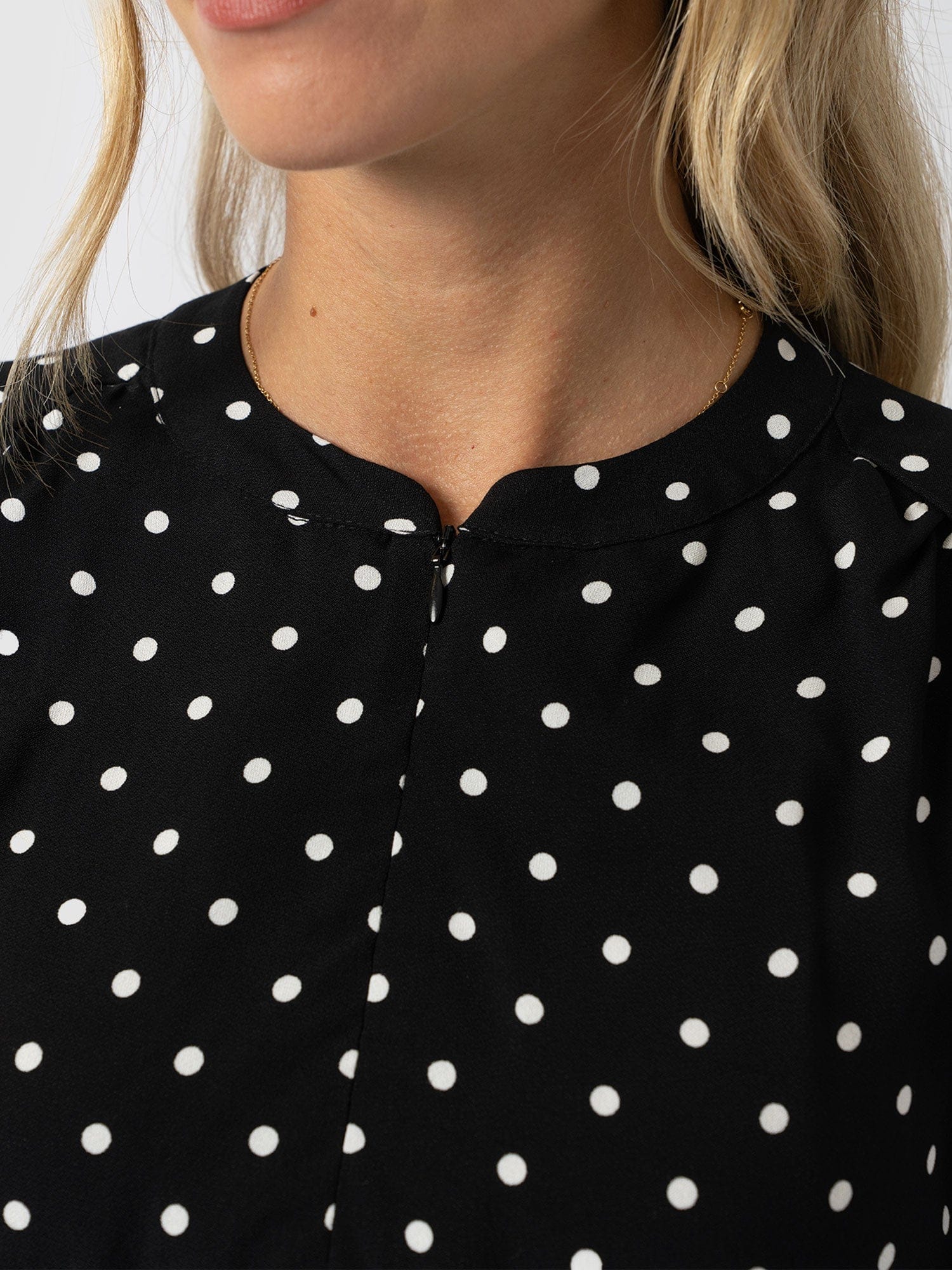 Adaline Zip Up Dress - Black Polka Dot - Women's Dresses | Saint + Sofia® USA