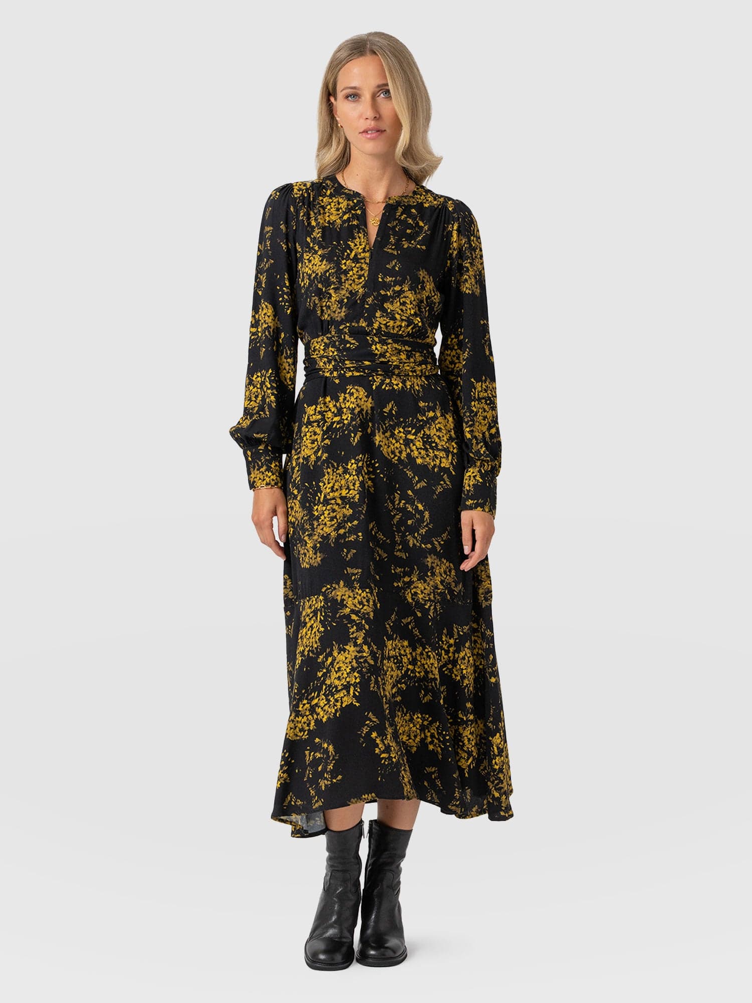 Adaline Zip Up Dress - Yellow Mimosa - Women's Dresses | Saint + Sofia® USA