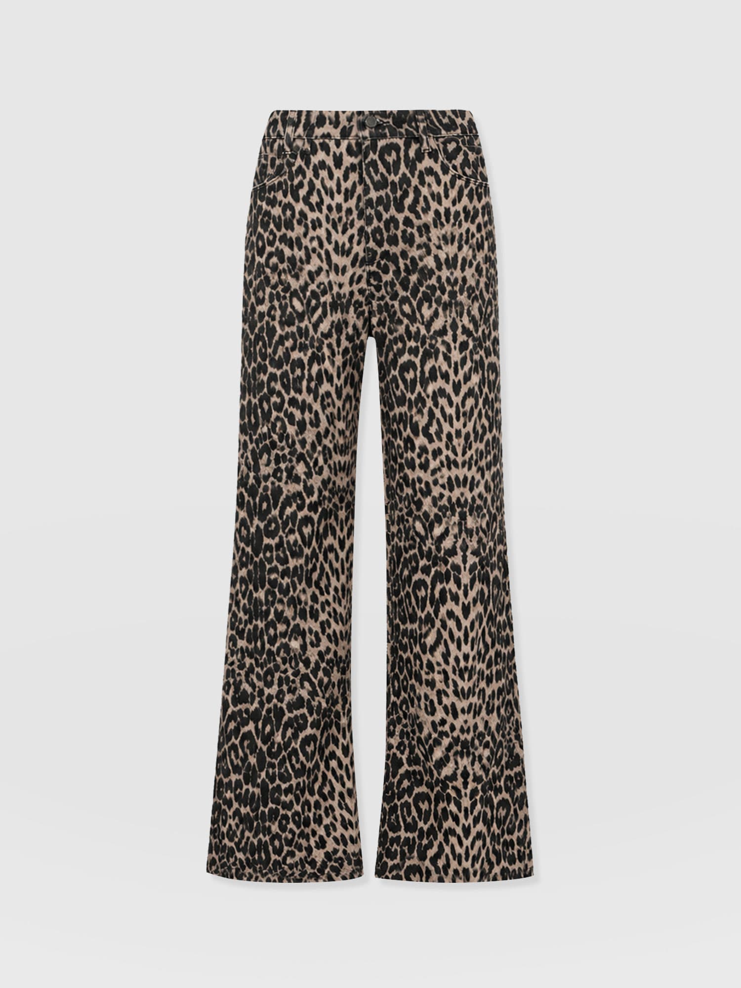 Adjustable Wide Leg Jean - Leopard - Women's Jeans | Saint and Sofia® USA