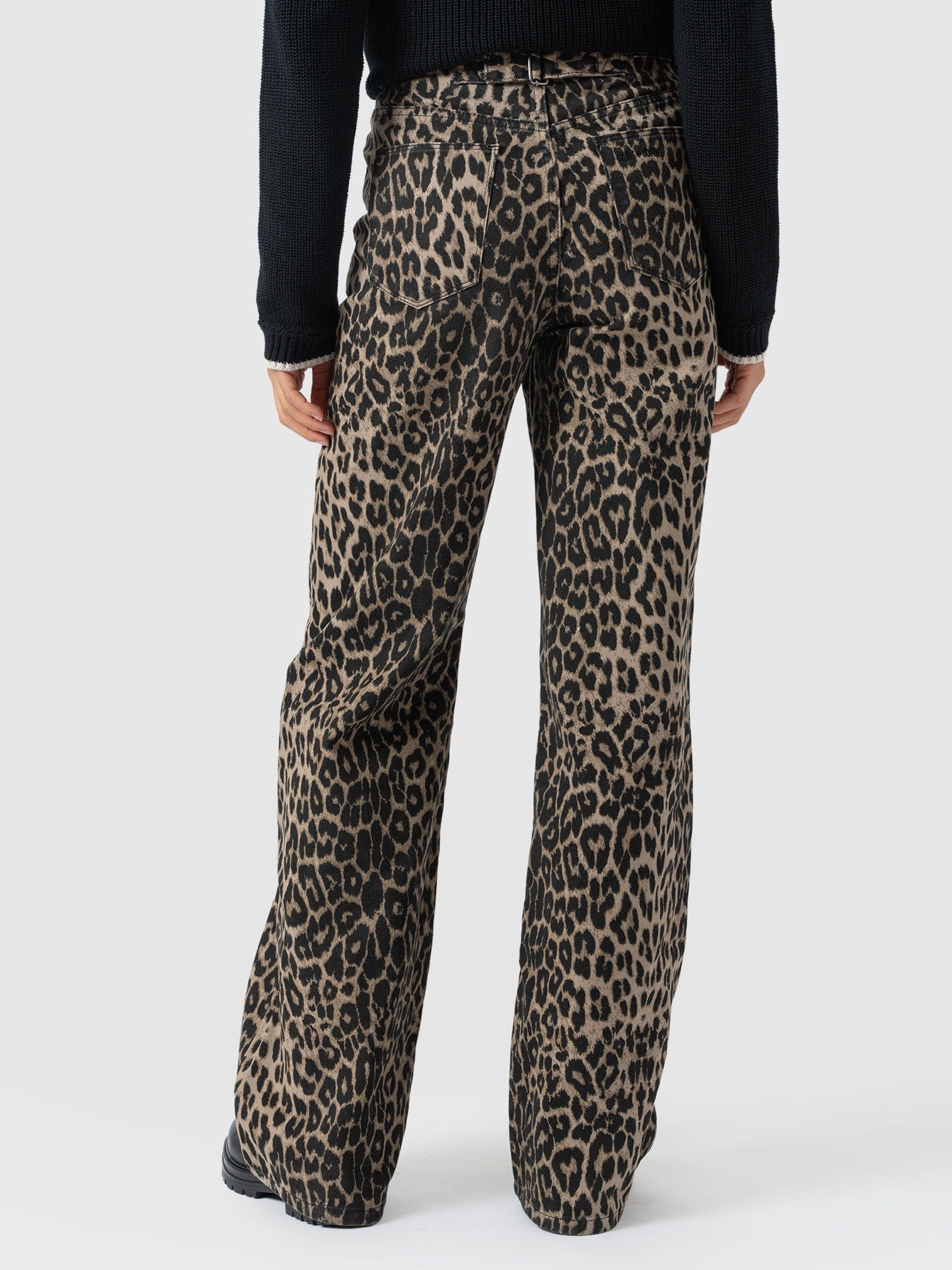Adjustable Wide Leg Jean - Leopard - Women's Jeans | Saint + Sofia® USA