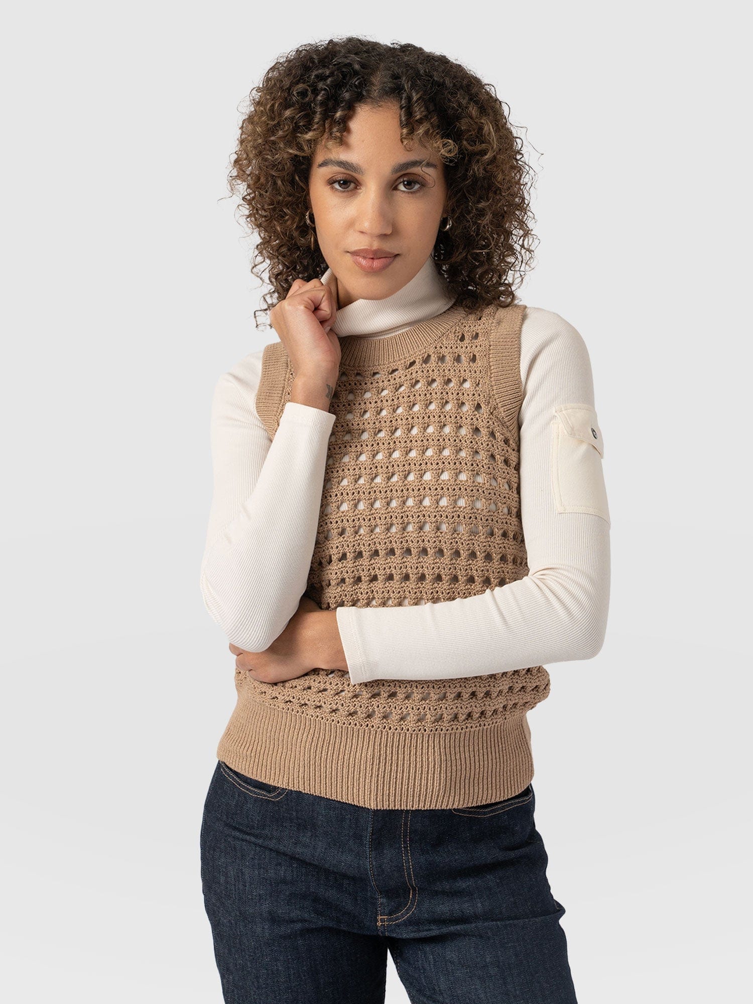 Adler Sleeveless Knit - Tan