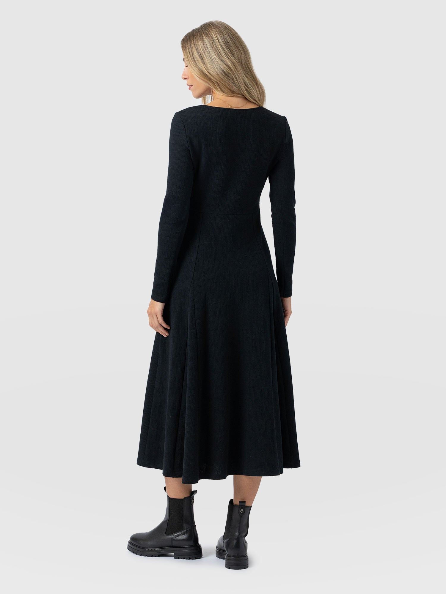 Akia Long Sleeve Dress - Black - Women's Dresses | Saint + Sofia® USA