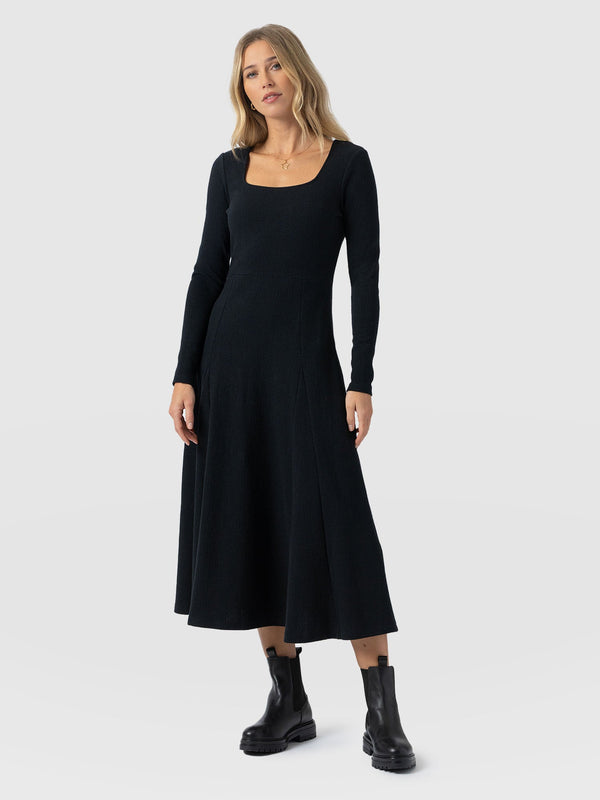 Akia Long Sleeve Dress - Black - Women's Dresses | Saint + Sofia® USA