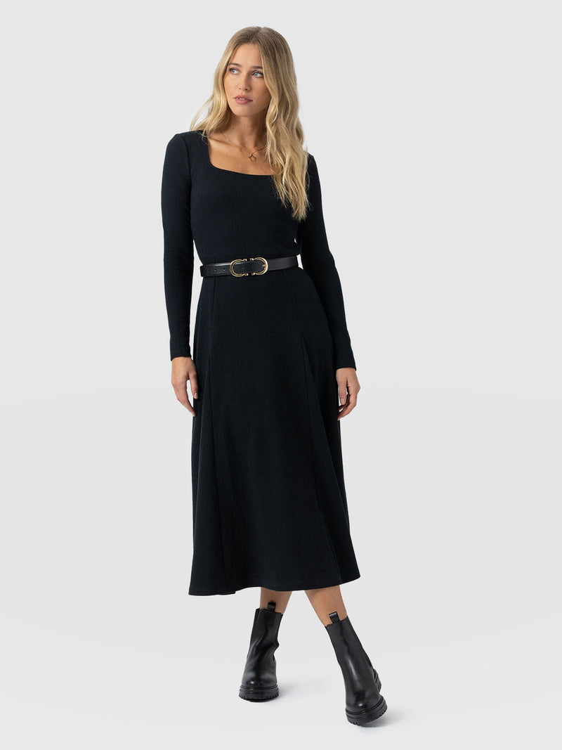 Akia Long Sleeve Dress - Black - Women's Dresses | Saint + Sofia® USA