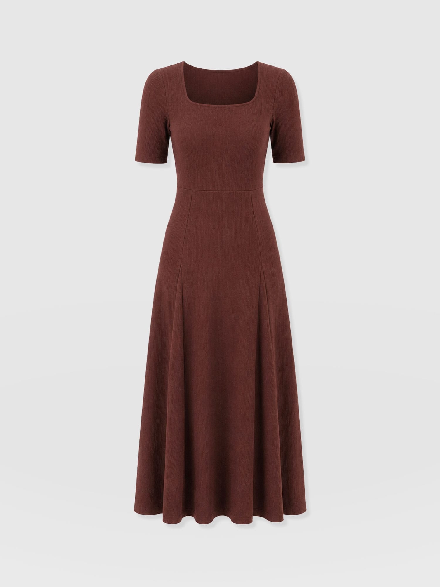Akia Short Sleeve Dress - Maroon Textured - Women's Dresses | Saint and Sofia® USA
