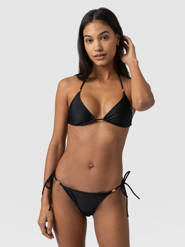 Alba Triangle Bikini Top Black - Women's Swimwear | Saint + Sofia® USA