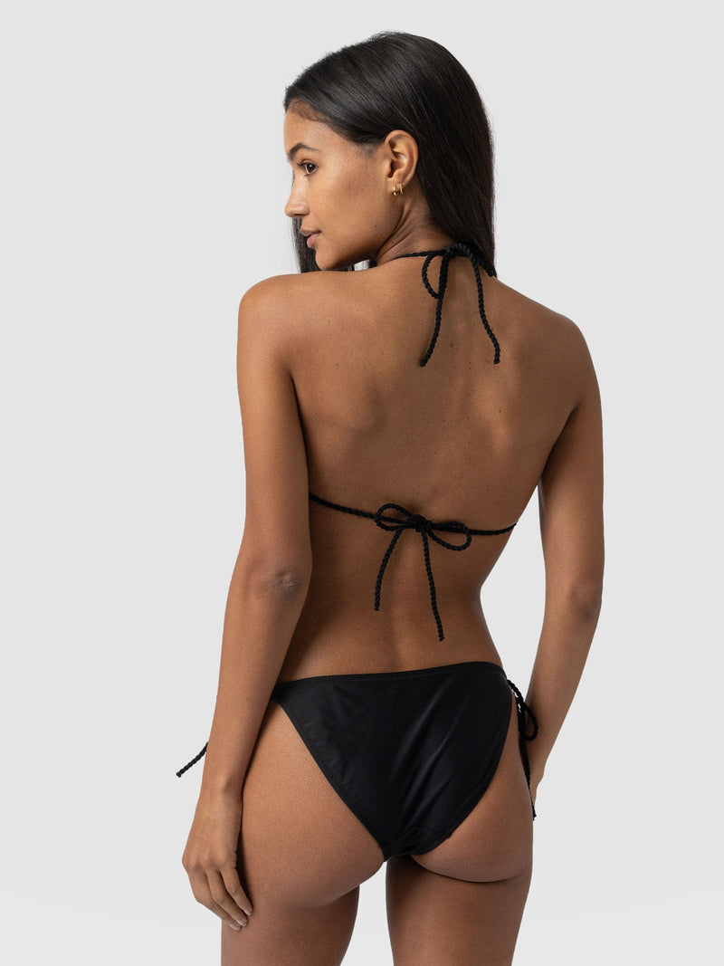 Alba Triangle Bikini Top Black - Women's Swimwear | Saint + Sofia® USA