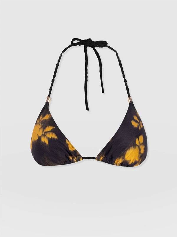 Alba Triangle Bikini Top - Yellow Fade Floral - Women's Swimwear | Saint + Sofia® USA
