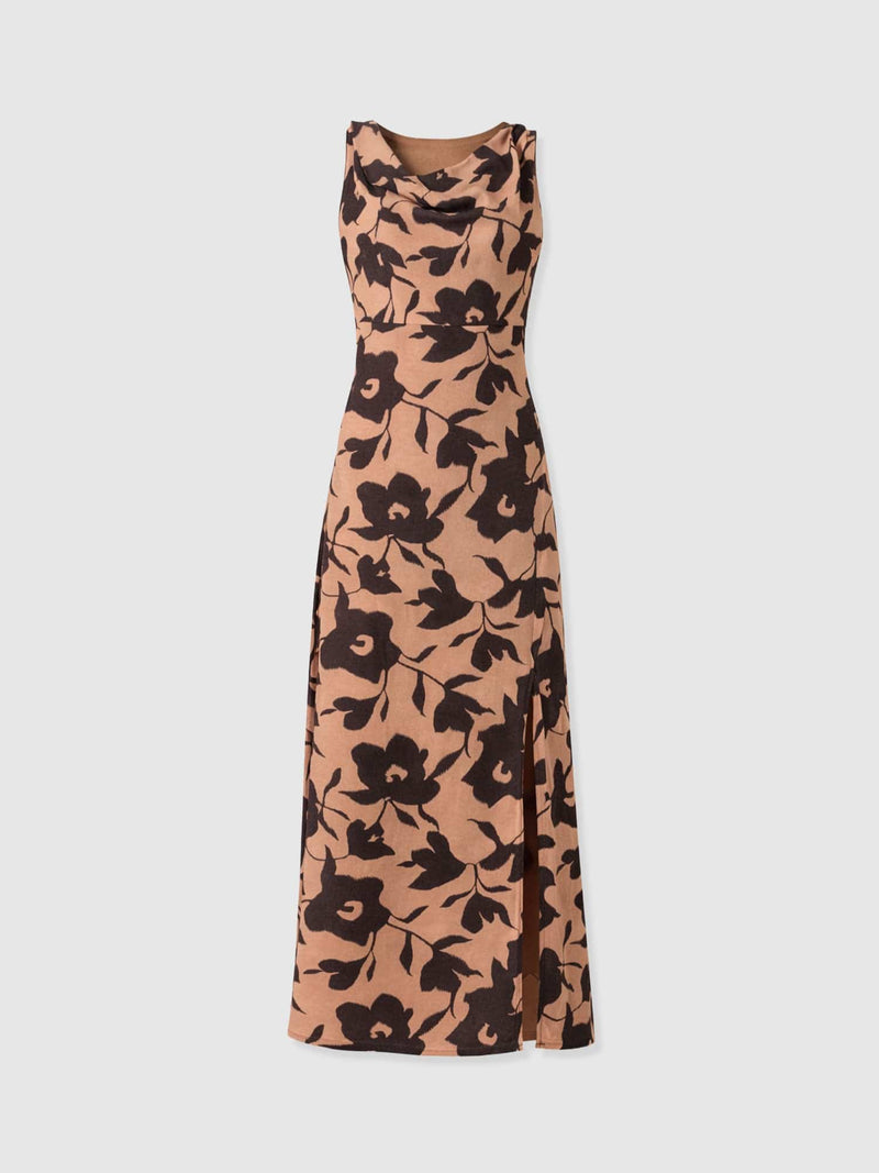 Alexis Dress - Brown Floral - Women's Dresses | Saint + Sofia® USA
