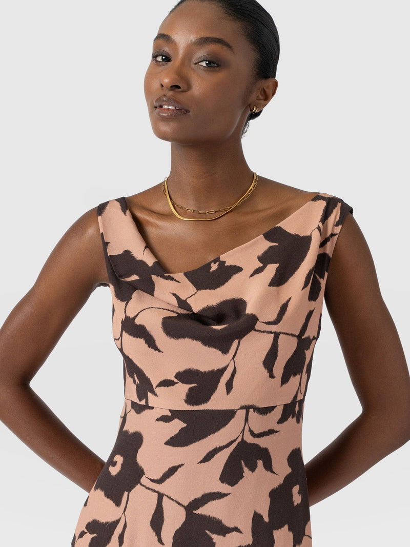 Alexis Dress - Brown Floral - Women's Dresses | Saint + Sofia® USA