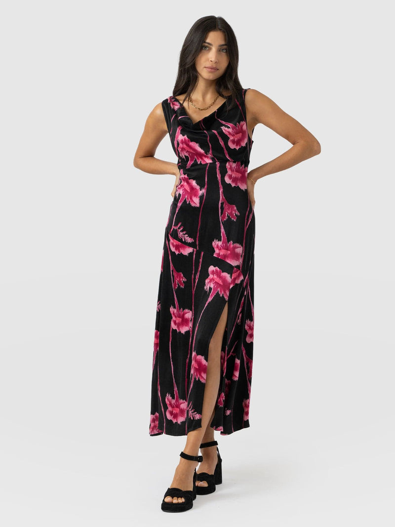 Alexis Dress - Pink Stem Floral - Women's Dresses | Saint + Sofia® USA