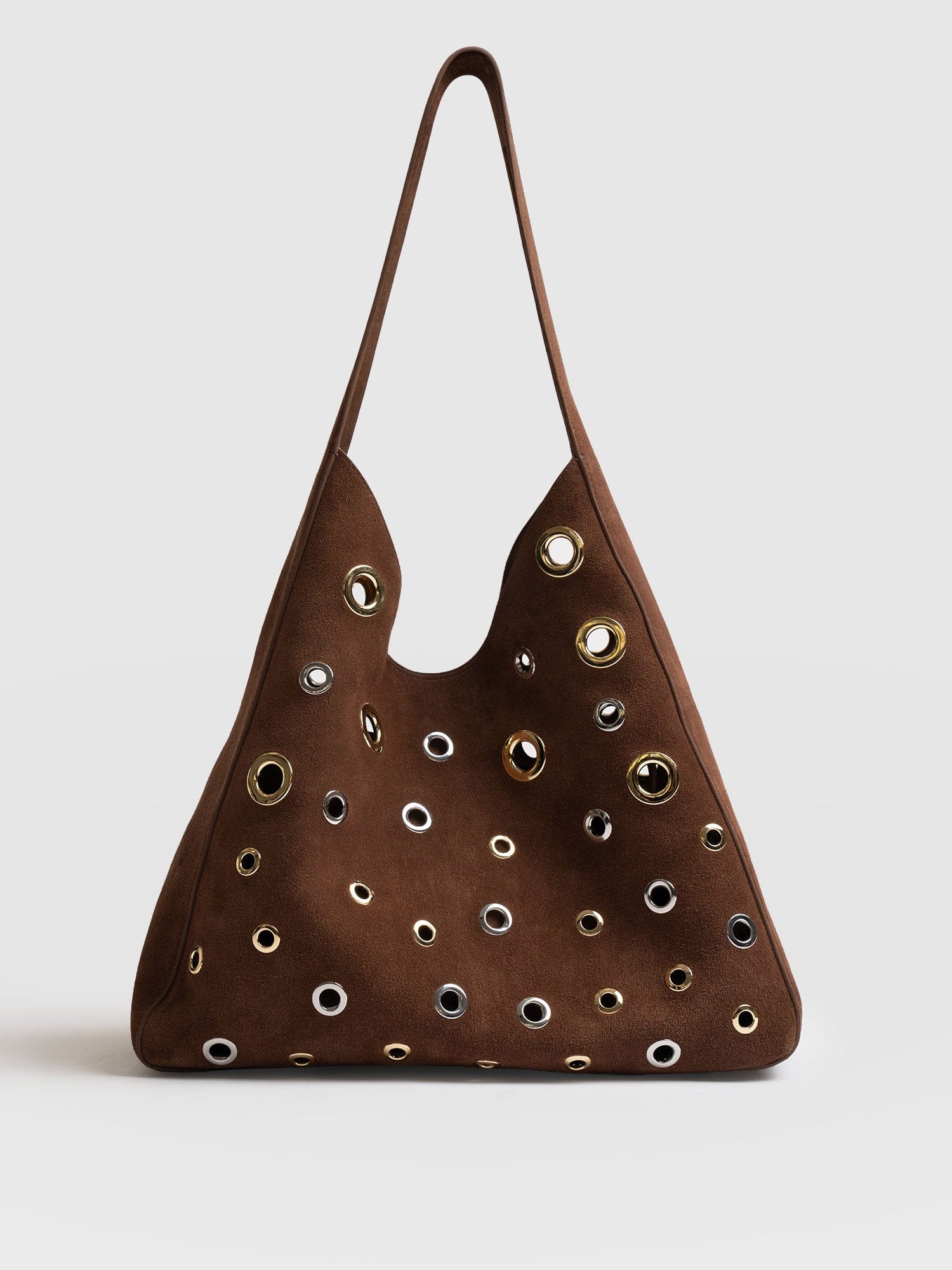 Allana Eyelet Bag - Coffee Suede - Women's Handbags | Saint + Sofia® USA