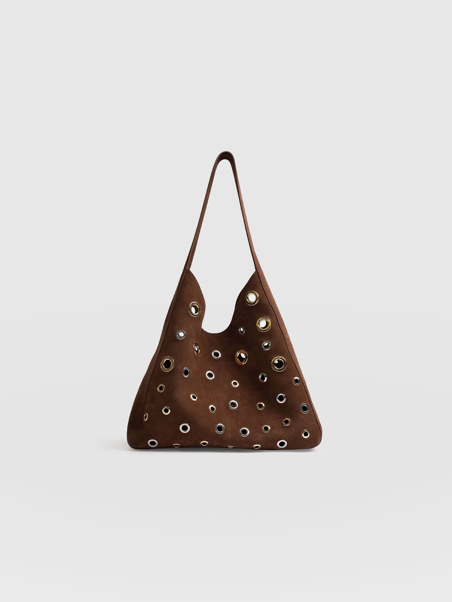 Allana Eyelet Bag - Coffee Suede - Women's Handbags | Saint + Sofia® USA