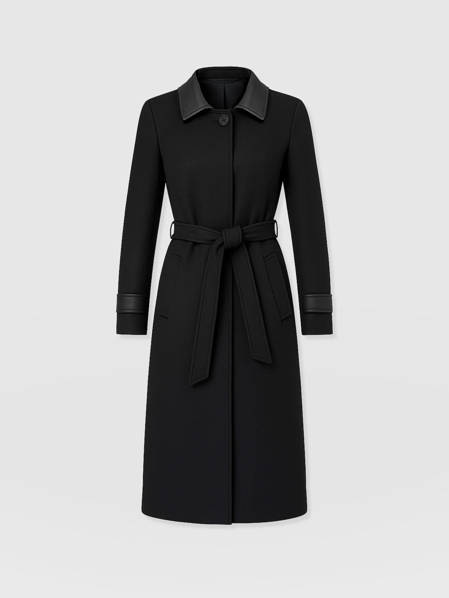 Allegra Coat - Black - Women's Outerwears | Saint + Sofia® USA