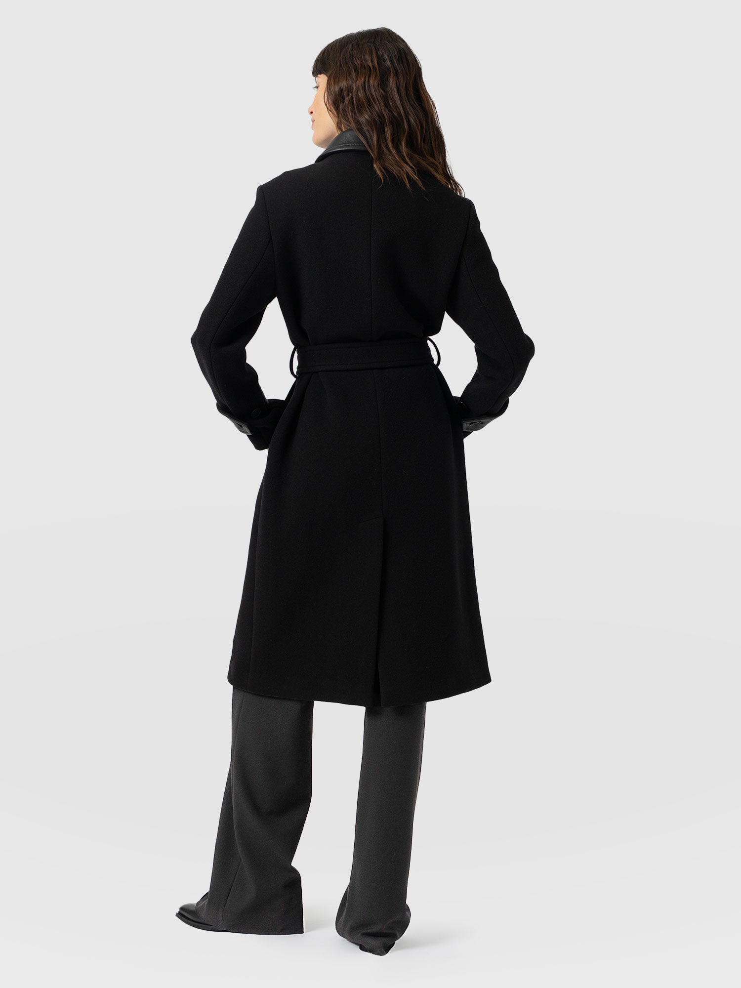 Allegra Coat - Black - Women's Outerwears | Saint + Sofia® USA
