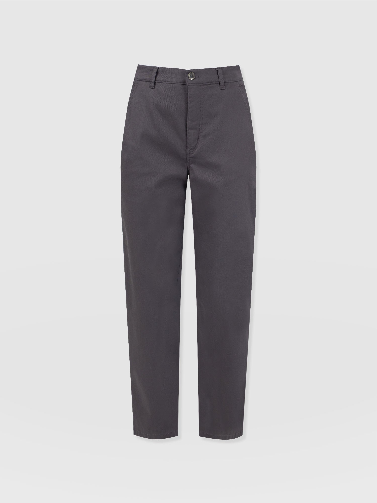 Alma Barrel Leg Chino Charcoal - Women's Trousers | Saint + Sofia® UK