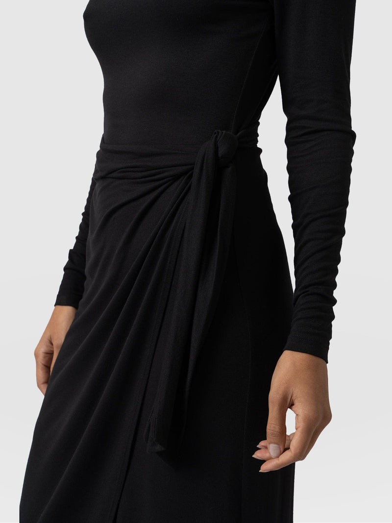 Amelia Wrap Dress Black - Women's Dresses | Saint + Sofia® USA