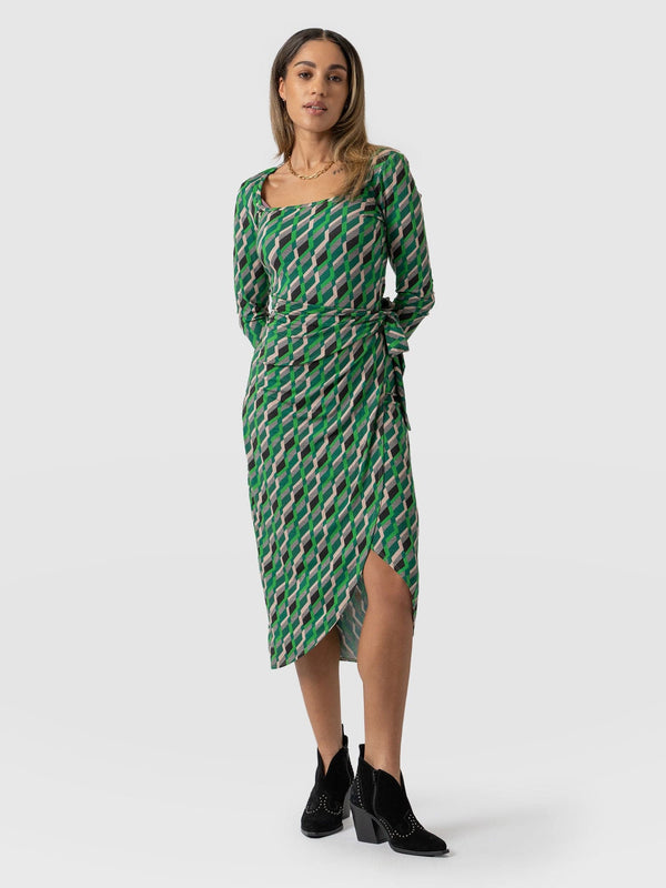 COS | Green Women‘s Midi Dress | YOOX