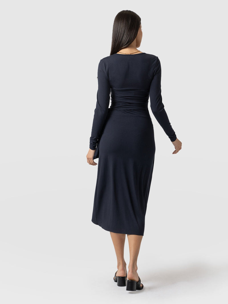 Amelia Wrap Dress Navy - Women's Dresses | Saint + Sofia® USA