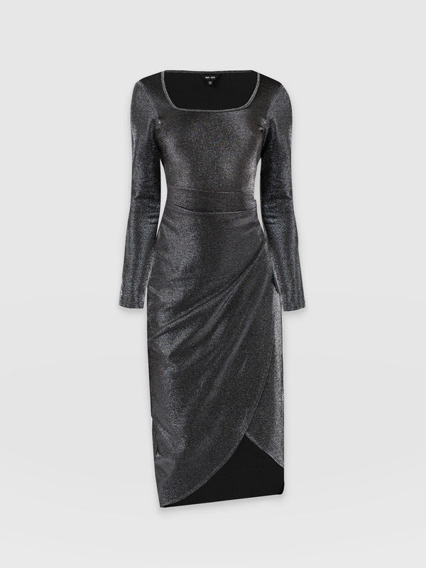 Amelia Wrap Dress Silver - Women's Dresses | Saint + Sofia® USA