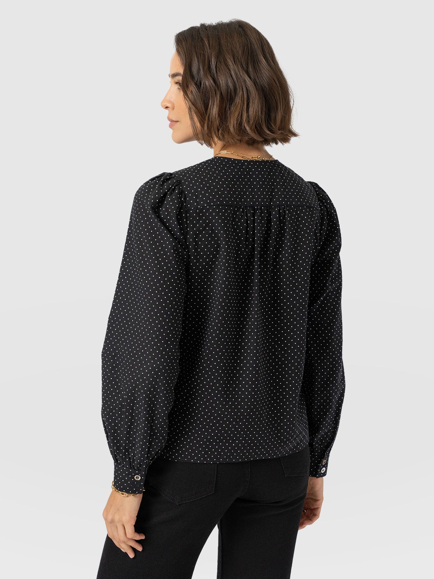 Amelie Blouse - Polka Dot - Women's Blouses | Saint + Sofia® USA