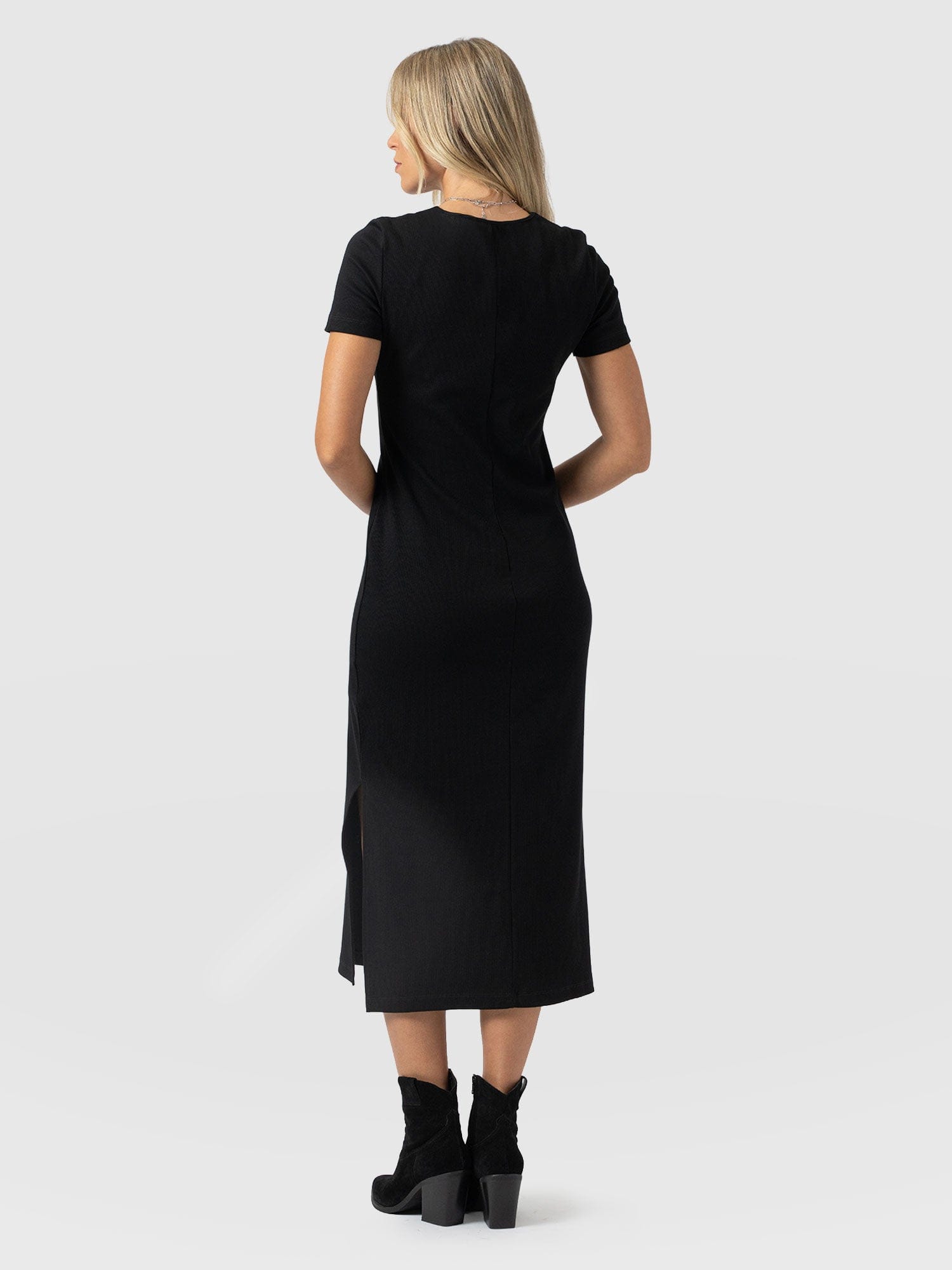 Andie V Neck Dress - Black Lace - Women's Dresses | Saint + Sofia® USA
