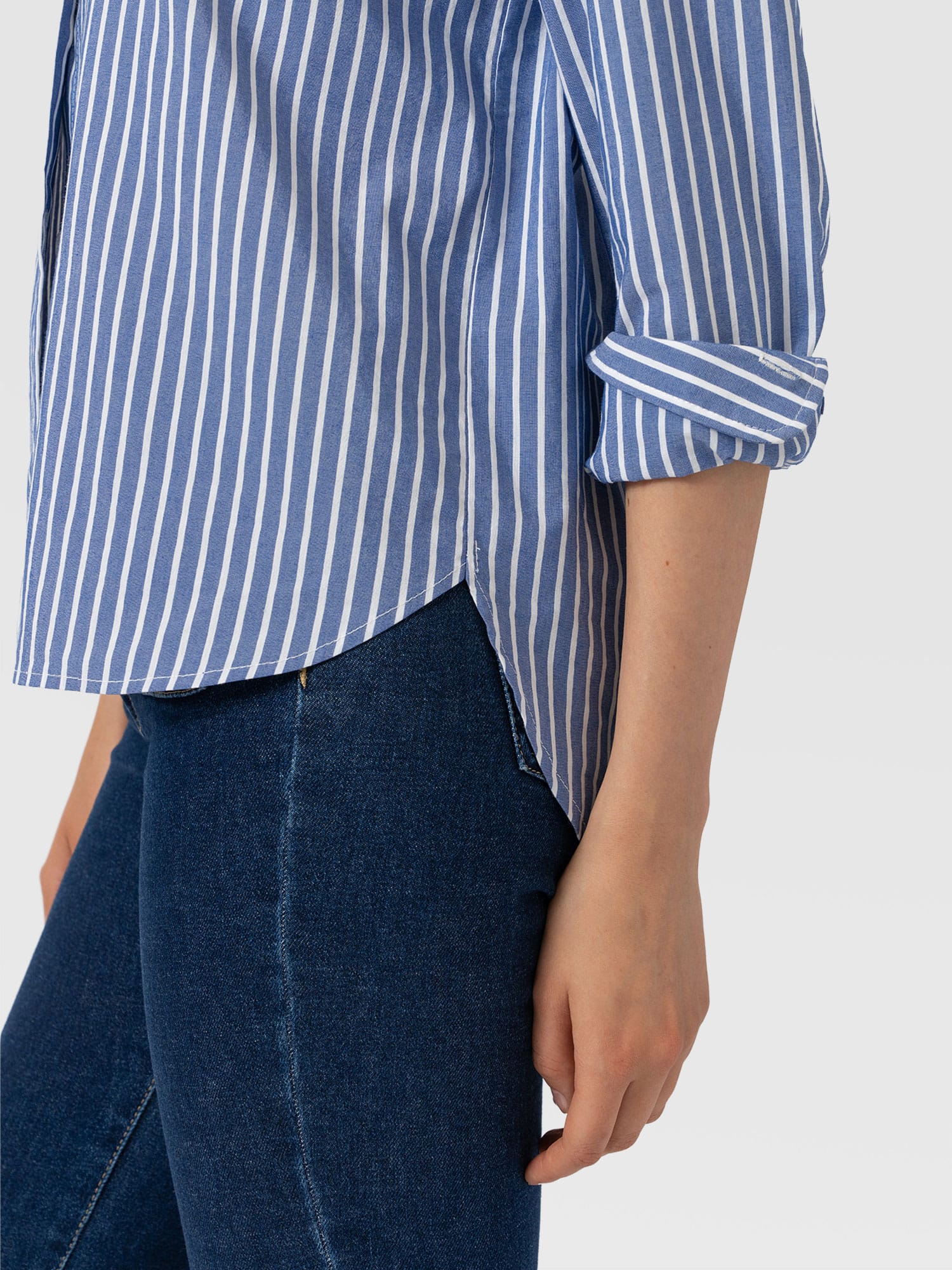 Anneliese Shirt - Blue Stripe - Women's Blouses | Saint and Sofia® USA