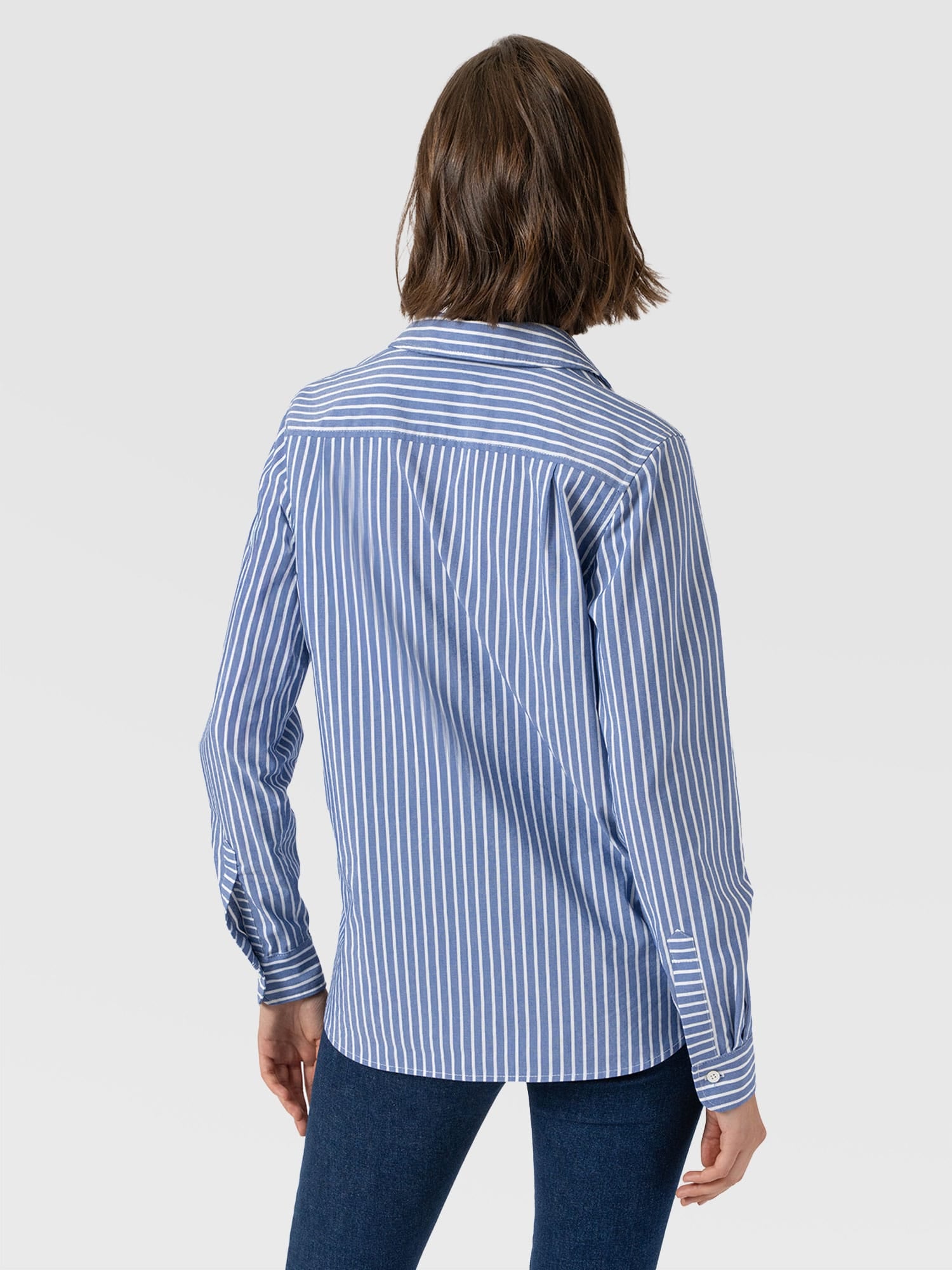 Anneliese Shirt - Blue Stripe - Women's Blouses | Saint and Sofia® USA