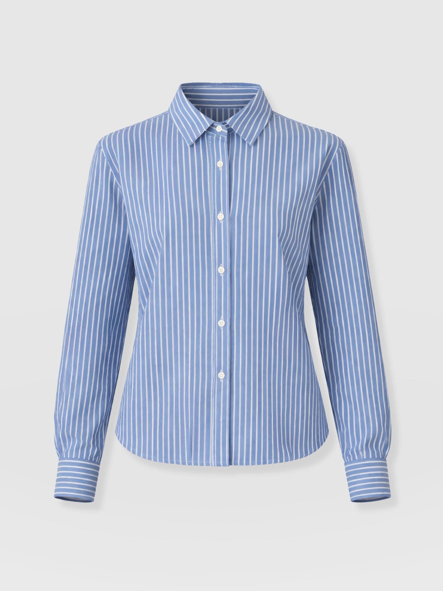 Anneliese Shirt - Blue Stripe - Women's Blouses | Saint + Sofia® USA