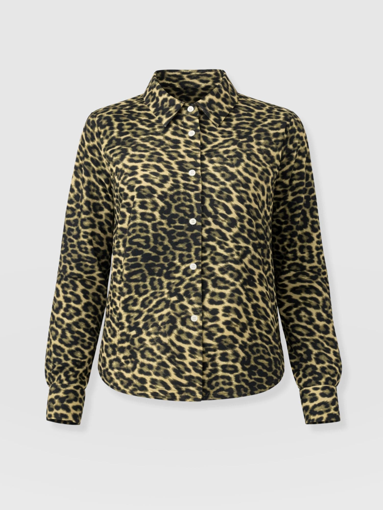 Anneliese Shirt - Green Leopard - Women's Blouses | Saint + Sofia® USA