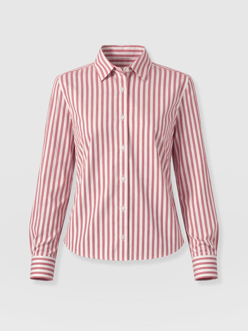 Anneliese Shirt - Red Stripe - Women's Blouses | Saint + Sofia® USA