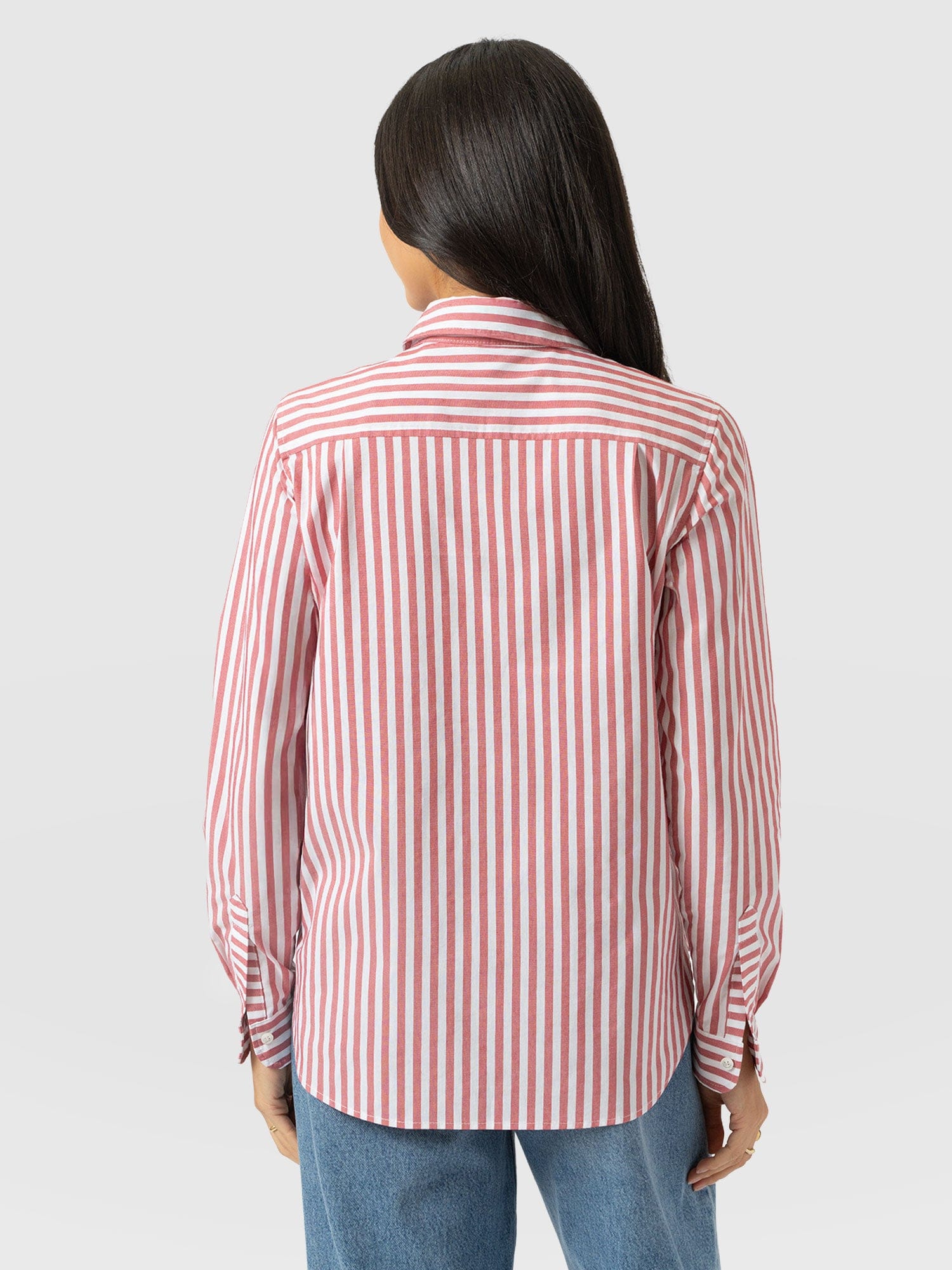 Anneliese Shirt - Red Stripe - Women's Blouses | Saint + Sofia® USA