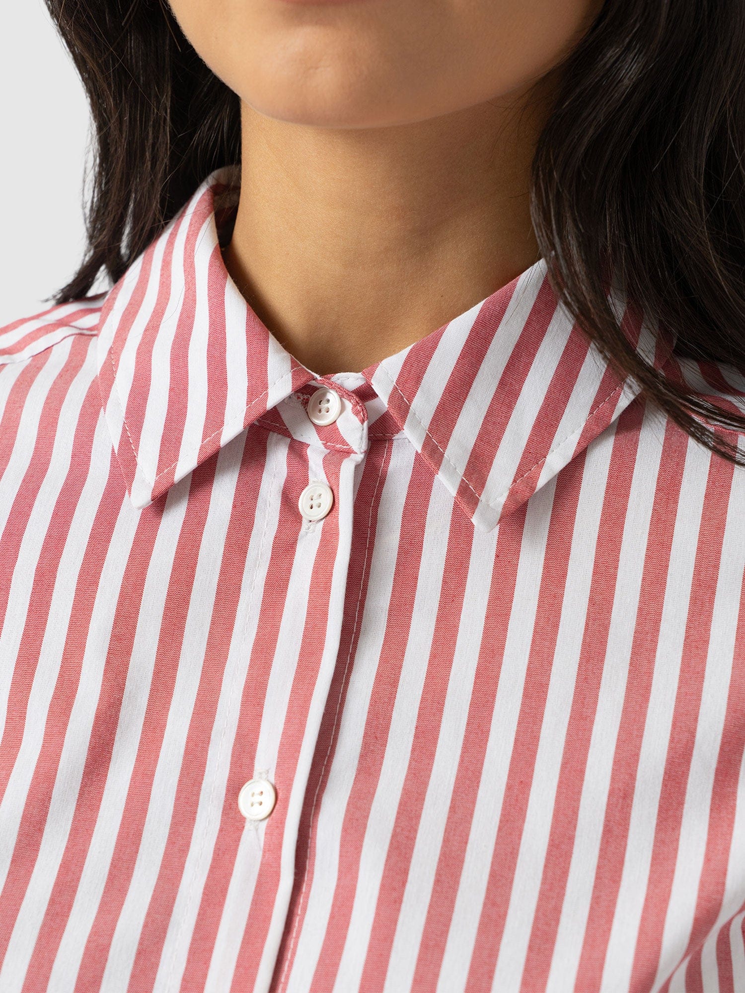 Anneliese Shirt - Red Stripe - Women's Blouses | Saint + Sofia® USA