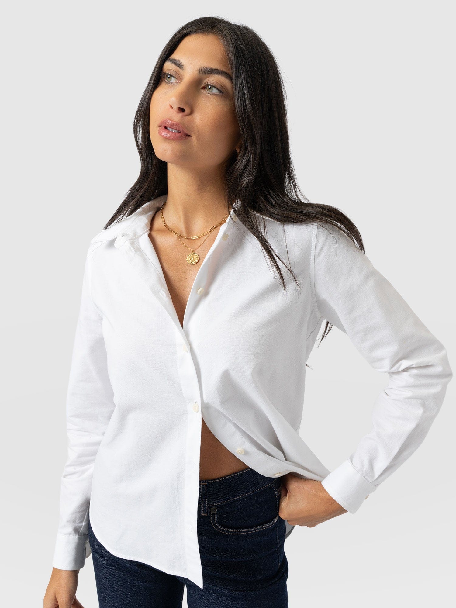 Anneliese Shirt - White - Women's Blouses | Saint + Sofia® USA