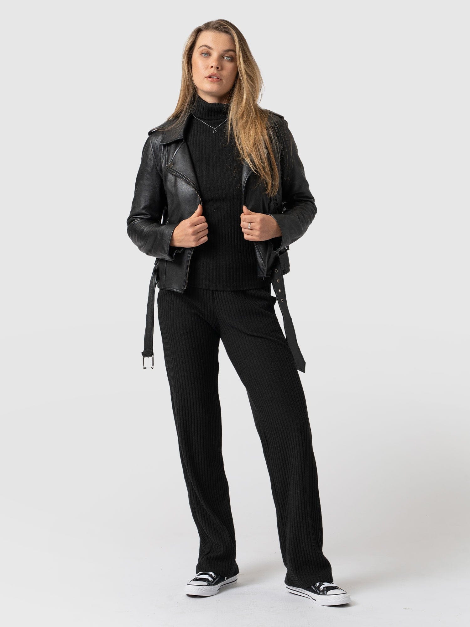 Apartment Pant Black Rib - Women's Pants | Saint + Sofia® USA