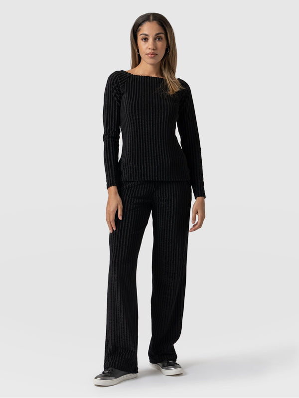 Louis Vuitton Black Straight Leg Pants US2, FR34 | Xs