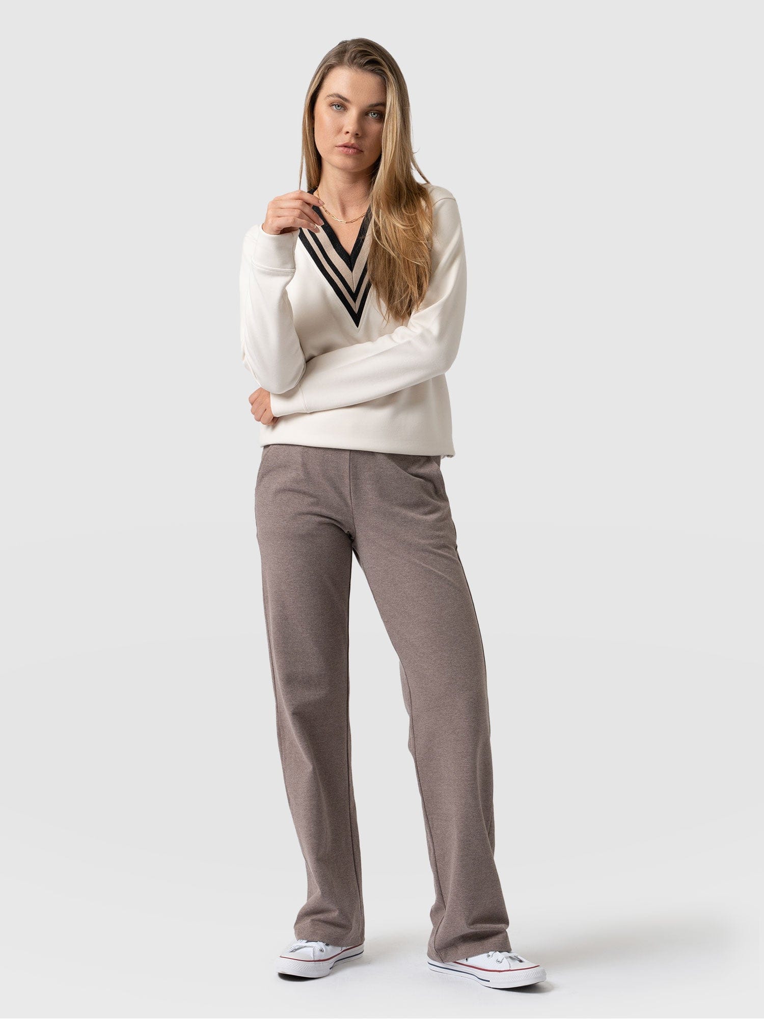 Como Reg Wool Mélange Suit Pants - Dark Navy Melange – lesdeux.com