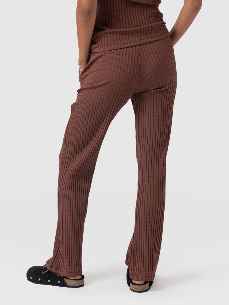 Apartment Pant Maroon Rib - Women's Pants | Saint + Sofia® US