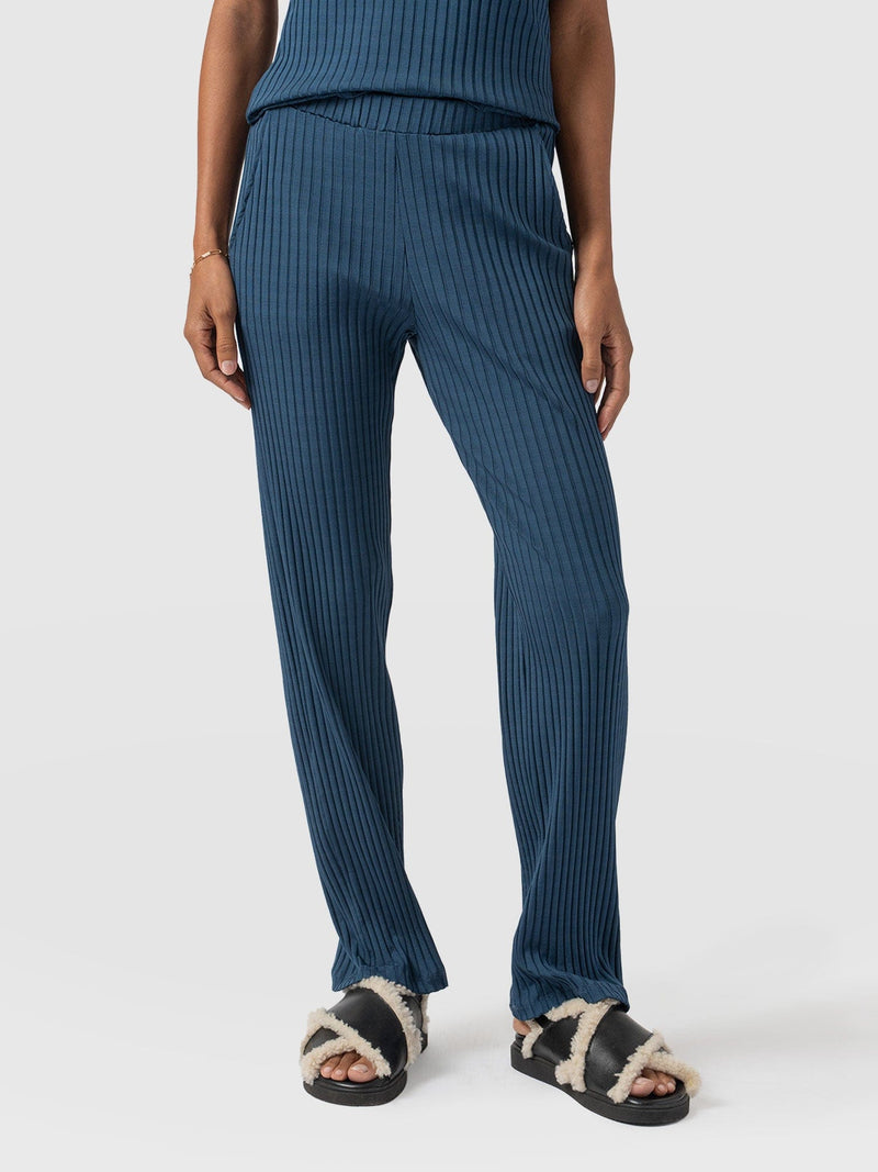 Apartment Pant Teal Rib - Women's Pants | Saint + Sofia® US