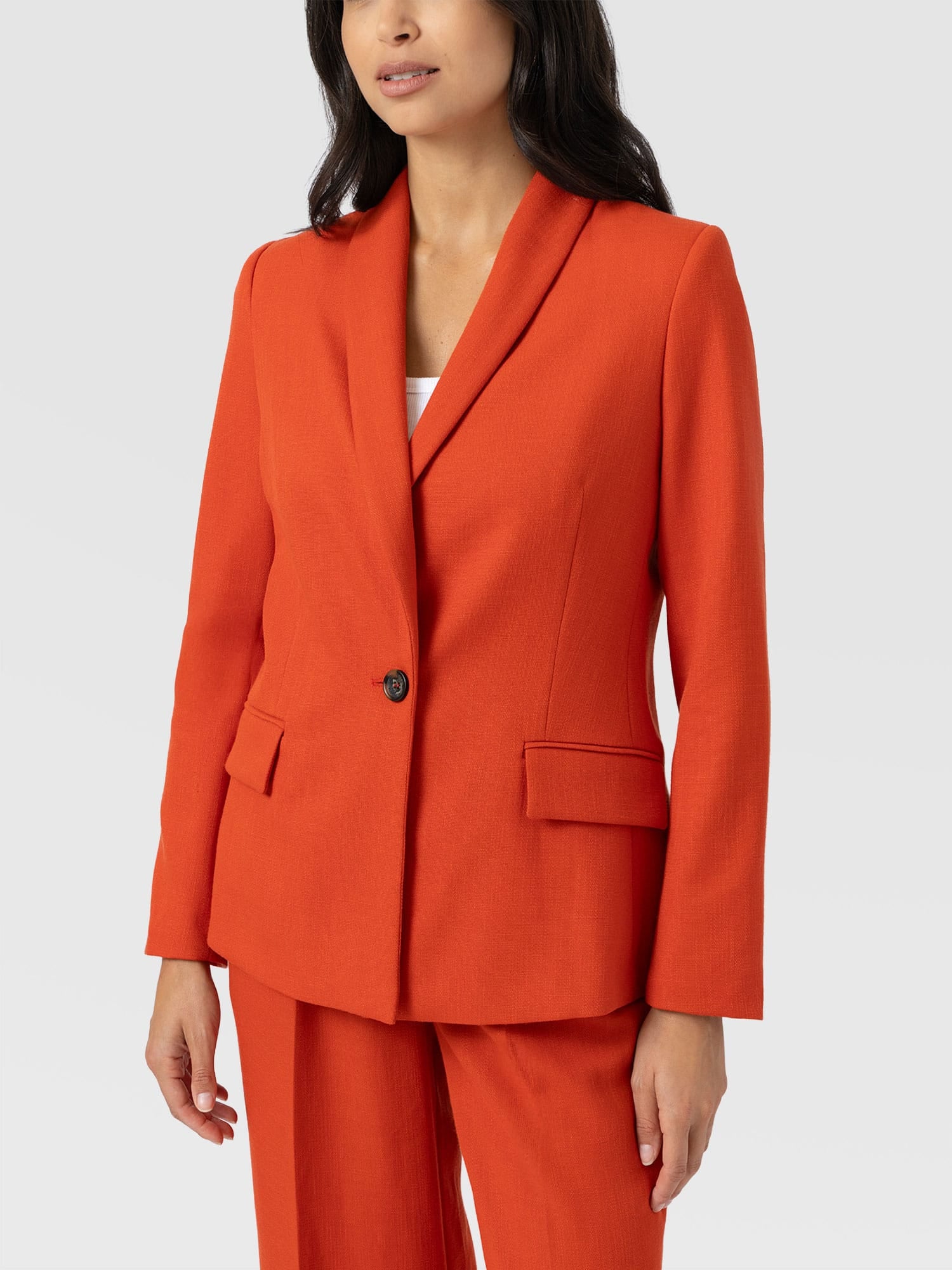 Argent Blazer - Burnt Orange - Women's Jackets | Saint + Sofia® USA