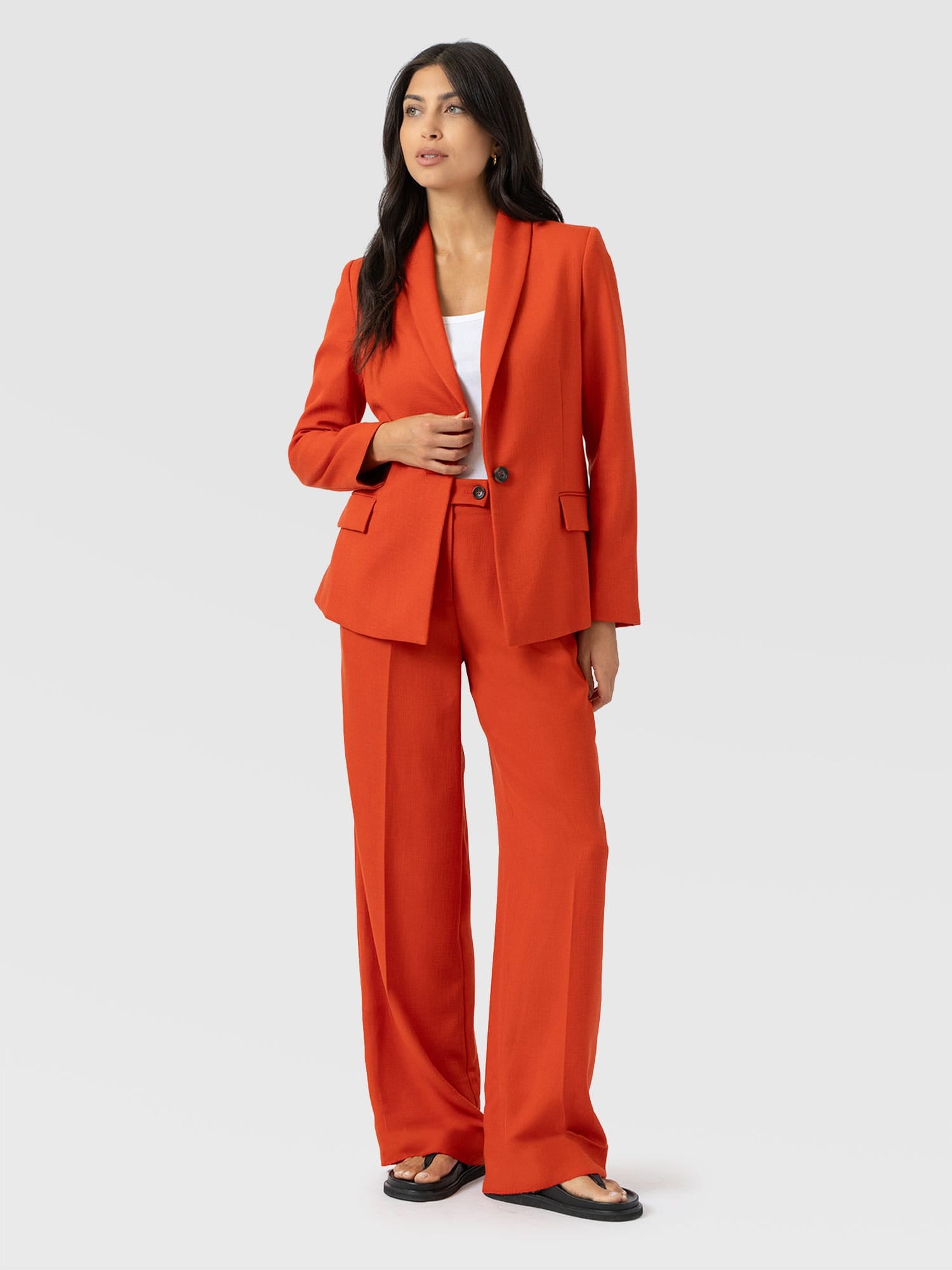 Argent Blazer - Burnt Orange - Women's Jackets | Saint + Sofia® USA