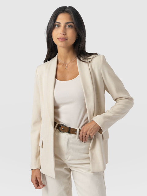 Argent Blazer - Cream - Women's Jackets | Saint + Sofia® USA